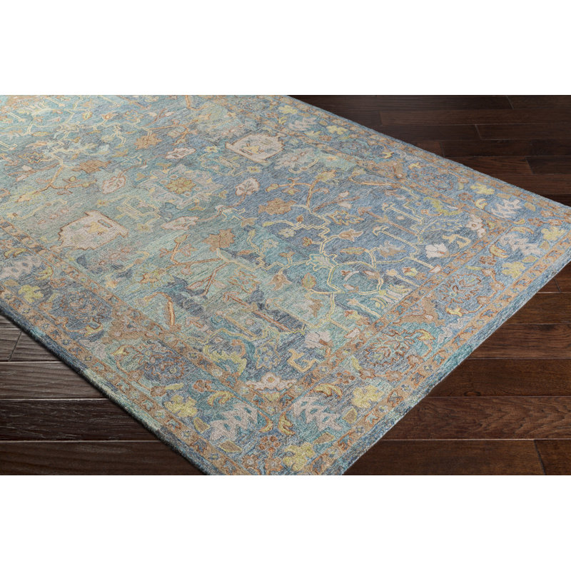 Nouveau Hand Tufted Wool Oriental Area Rug, Rectangle 5' x 7'6"