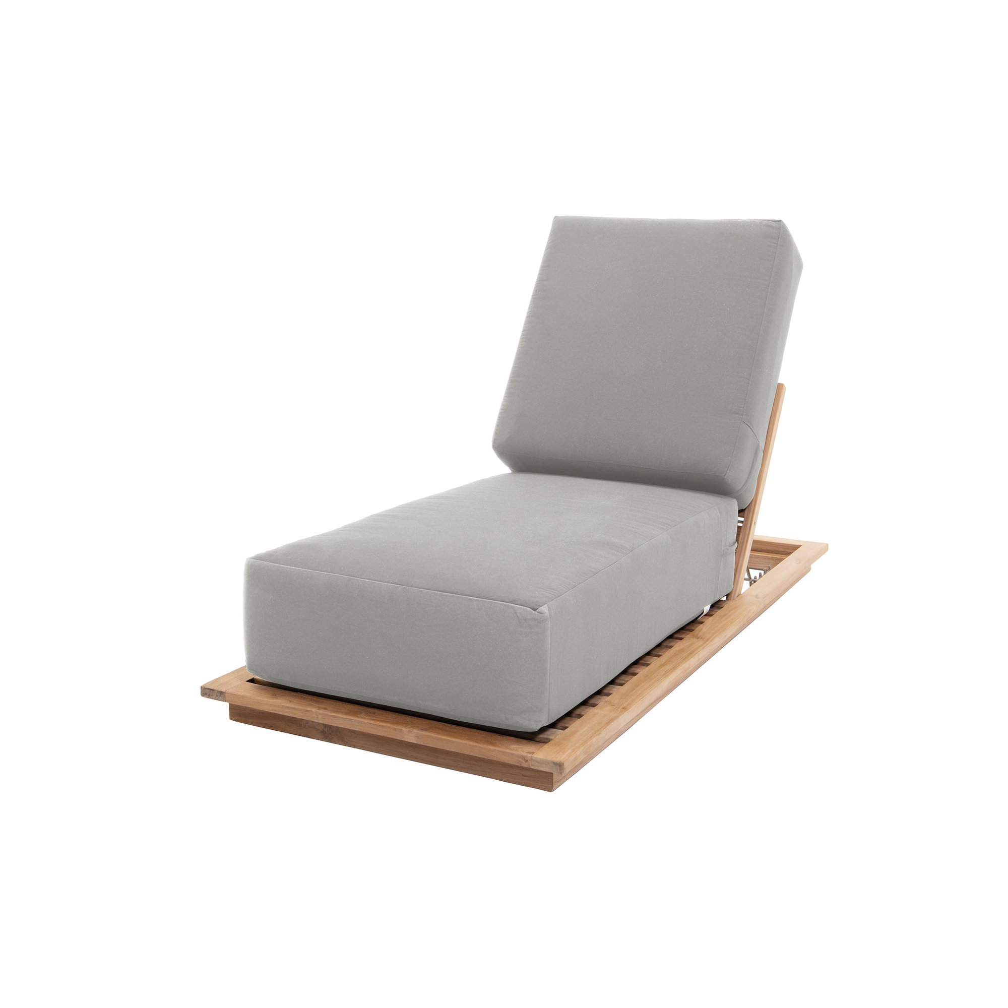 Varenna 27.5'' Outdoor Teak Chaise Lounge, Granite