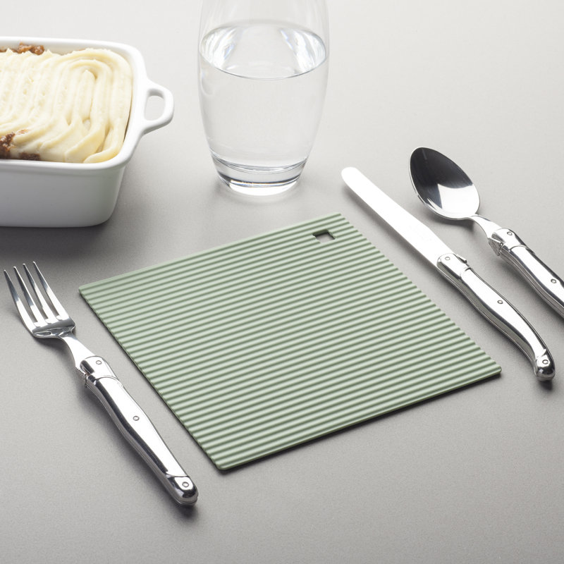 Silicone 2 Piece Trivet Set, Sage Green