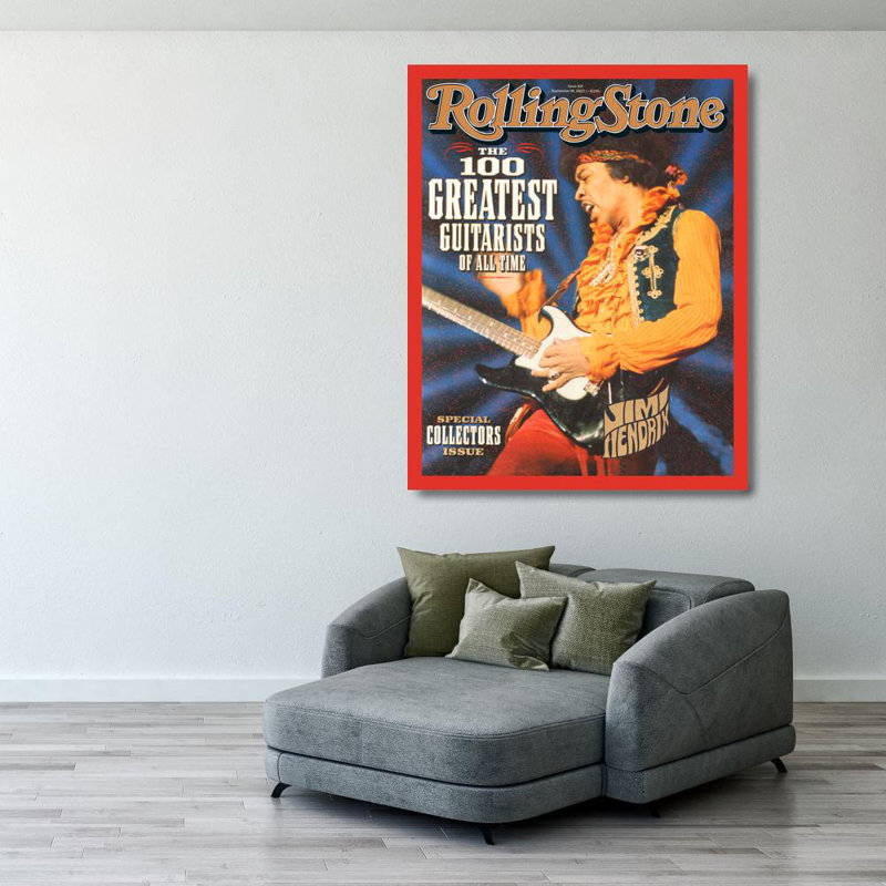 Jimi Hendrix, 35" H x 28" W