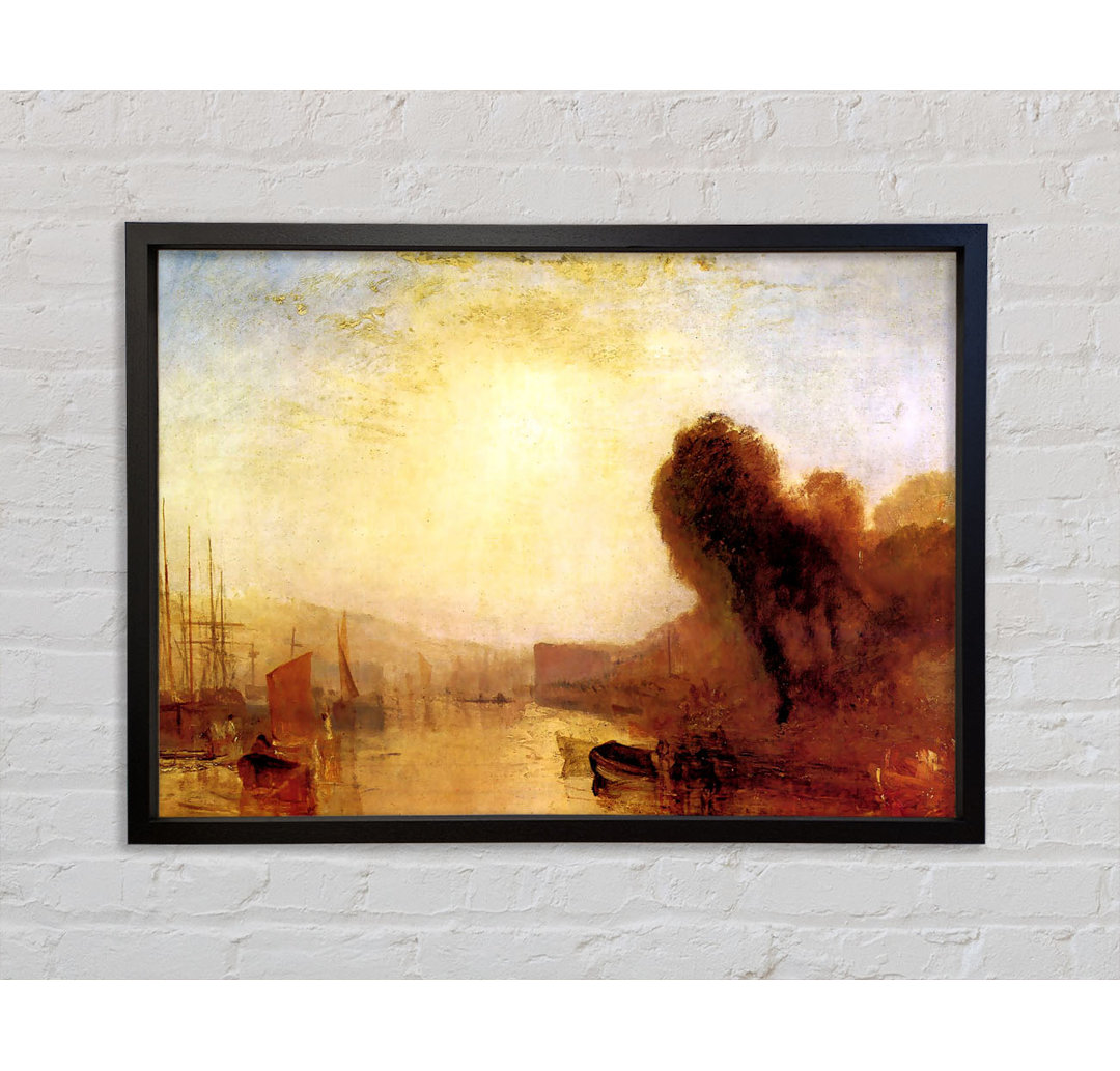 Joseph Mallord Turner Regatta in Cowes Castle - Einzelbildrahmen Kunstdrucke auf Leinwand