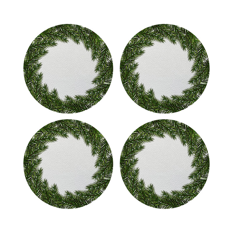 Vegan Leather Round Placemats