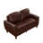 Compact Sofas, Breathable PU Leather 59 Inch Modern Rolled Arm for Home