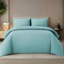 Microfiber Striped Duvet Cover Set-125374624