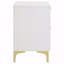 Table de chevet rectangulaire 2 tiroirs In White-456621367
