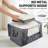 6-Pack Clear Window Clothes Storage Bags, Large Breathable Non-Woven Fabric Organizer with Reinforced Handles & Zippers