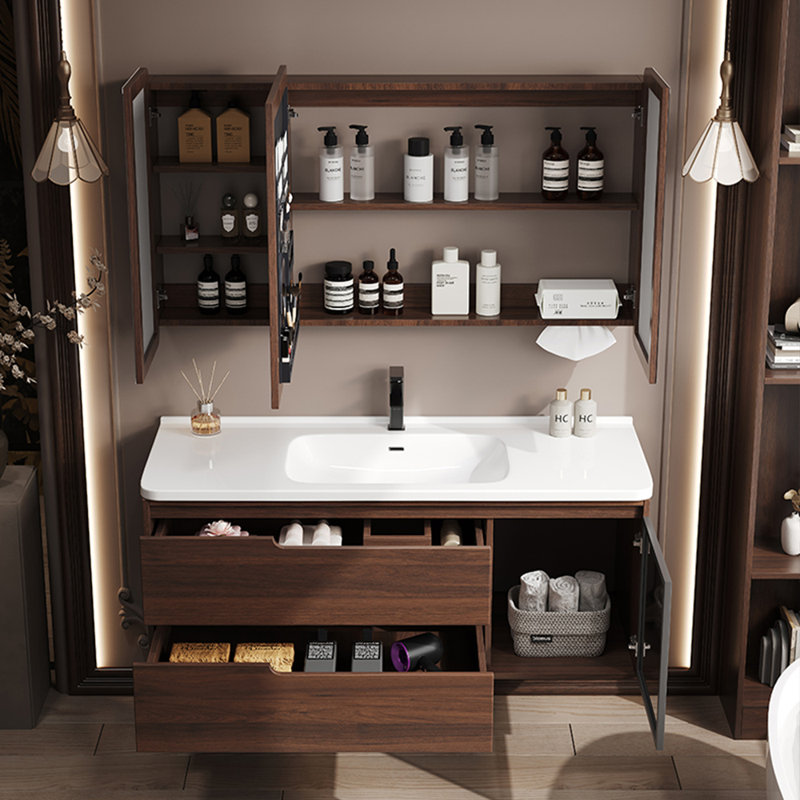 Retro high-end style simple bathroom cabinet