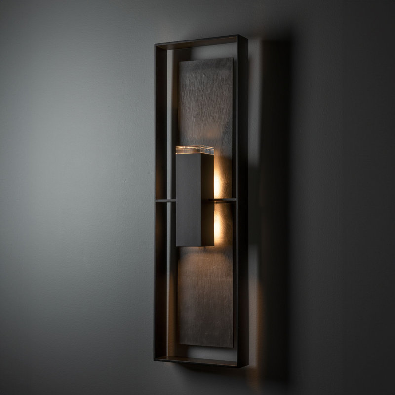 Shadow Box Aluminum Wall Light, Coastal Black, 34" H x 10" W x 4.4" D