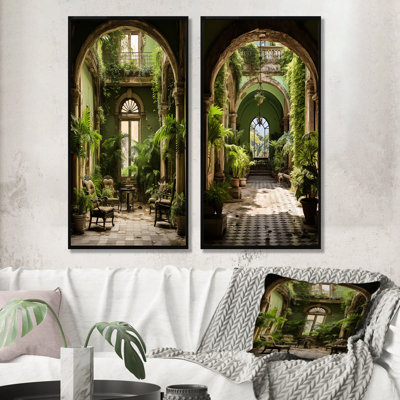 Cuba Colonail Charm Oasis - ensemble de 2 décorations murales de paysage cubain