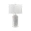Lampe de table argentée 29 po Kester