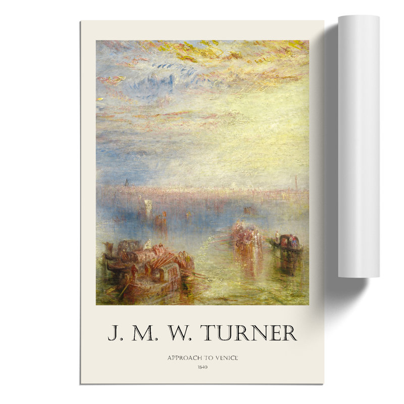 Approach to Venice by Joseph-Mallord William Turner - Unframed Painting, 59cm H x 42cm W x 0.1cm D