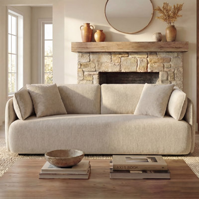 96.1'' Soft Seat Sofa With 25.2-Inch Deep Seat And Down-Blend Pillows