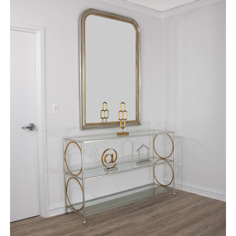 Chateau Flat Wall Mirror, Antique Silver/Gold