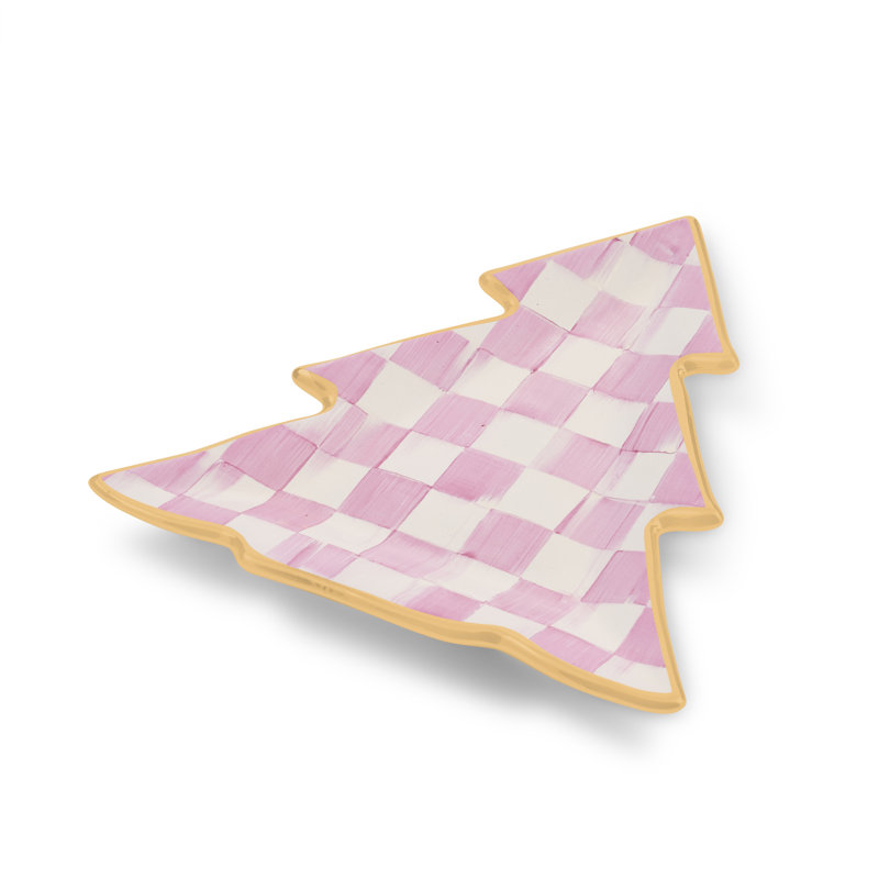Bubblegum Pink Check Tree Dish