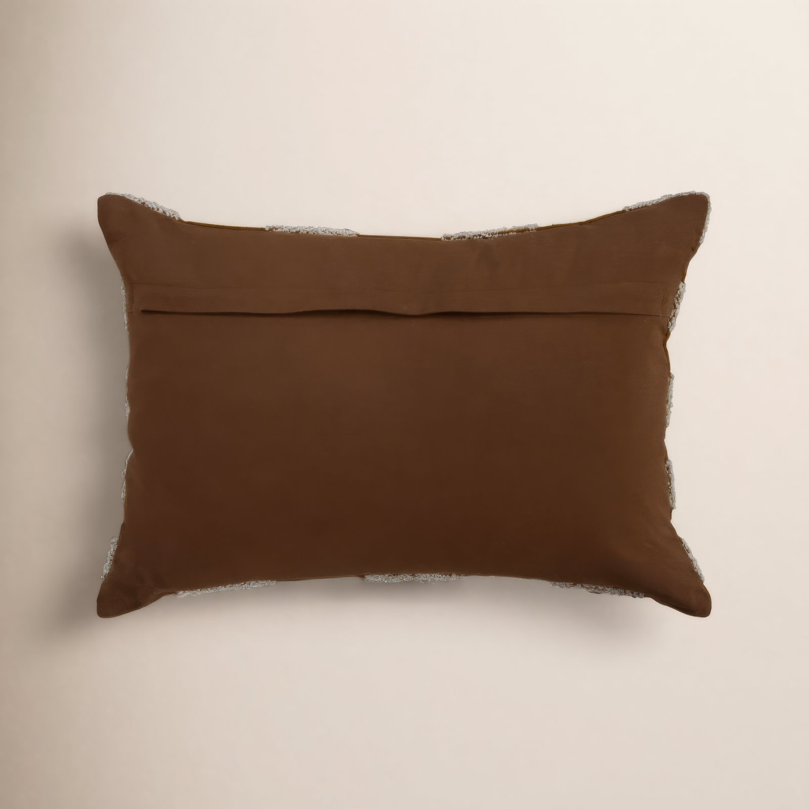 20" x 14" Cotton Throw Pillow, Brown/Natural, Down Blend