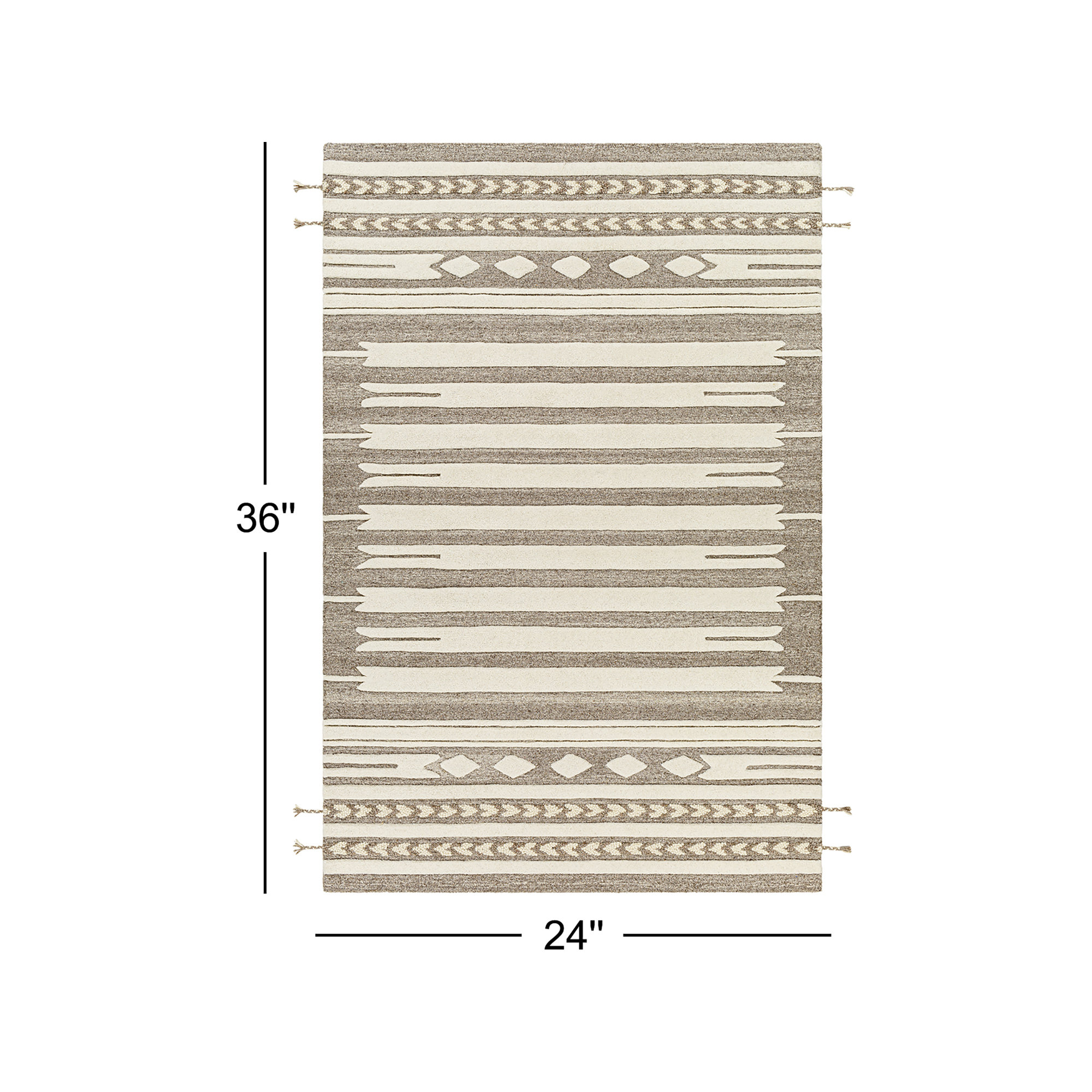 Lumia Handmade Wool Rug, Rectangle 2' x 3'
