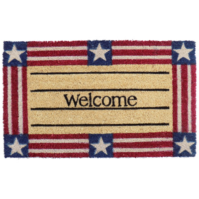 Pearisburg Non-Slip No Pattern Independence Day Doormat