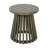 Outdoor Acacia Wood Patio Side Table, Round Coffee Table For Backyard, Lawn, Balcony,Grey Finish-1924584550