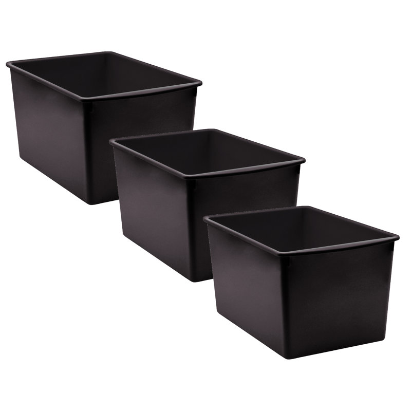 Ensemble de bacs en plastique multi-usages, Noir