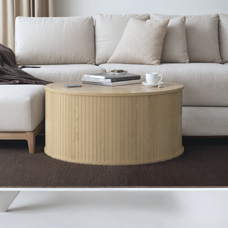 Table basse de salon Aurel, Beige brun