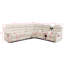 Canapé modulaire manuel inclinable en cuir blanc avec haut-parleur 6 places-394770565