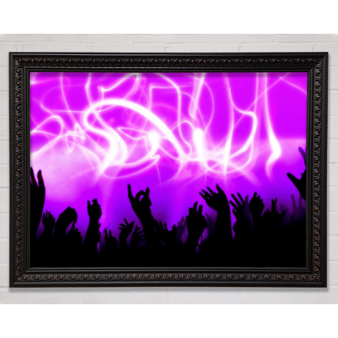 Rave Lights Pink - Einzelner Bilderrahmen Druck