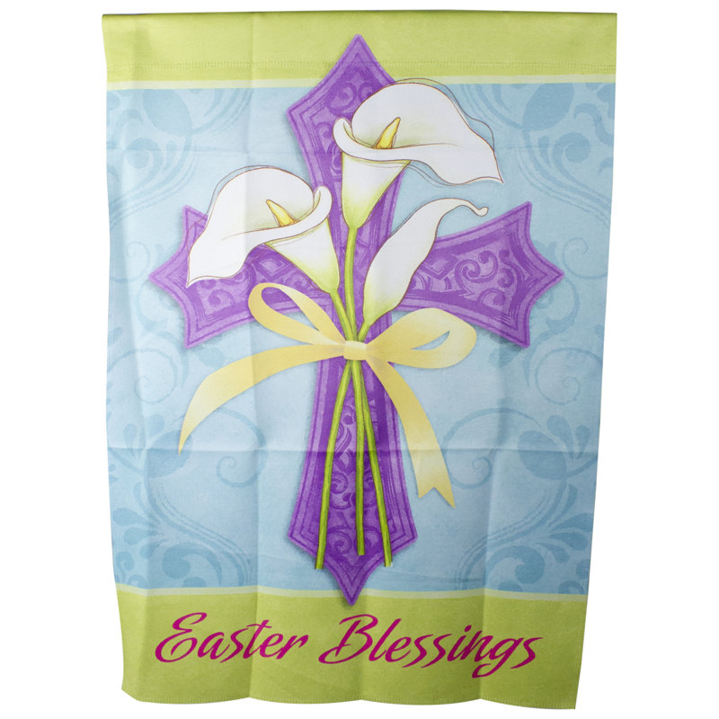 Drapeau de jardin pour Pâques, H 40 po x l 28 po