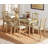 Set Of 6 Dining Chairs With Cross-Back & Upholstered Seat, Oak-165654334