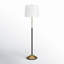 Lampe sur pied traditionnelle brune 62 po Finan