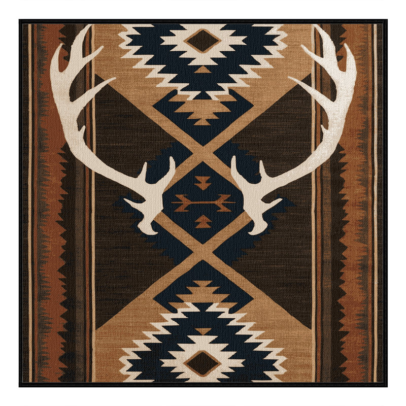 Tapis lavable Antler Southwestern, Carré 5 pi