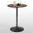 23.5" Bistro Pub Table Adjustable Height Round Cocktail Bar Table with Wood Top and Metal Base-128839604-128839605