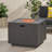 Outdoor Patio Propane Fire Pit Square Iron Gas-Burning Fire Pit - 50,000 BTU, Tank In Side-1140634300