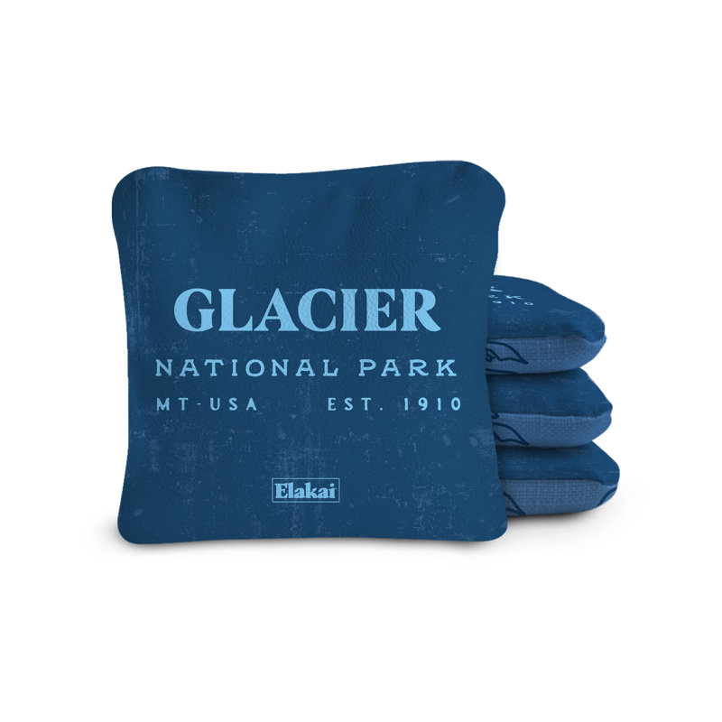 Durasuède Glacier National Park, H 6 po x l 6 po x P 1 po, Bleu