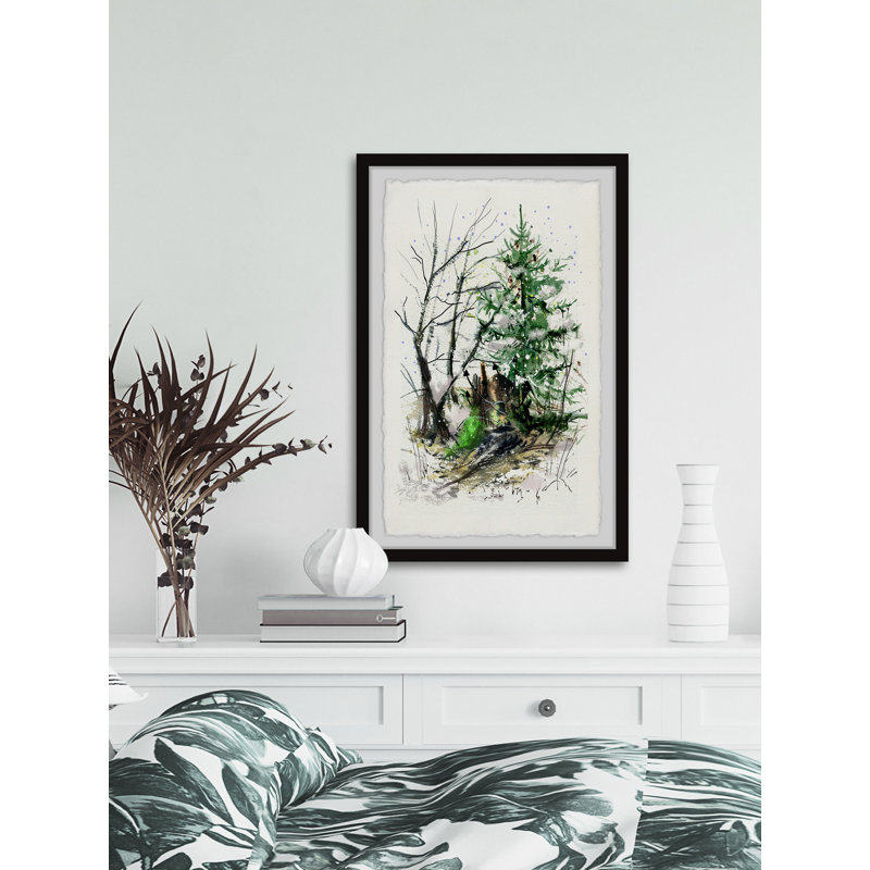 «Christmas Tree Found», reproduction encadrée, H 12 po x l 8 po