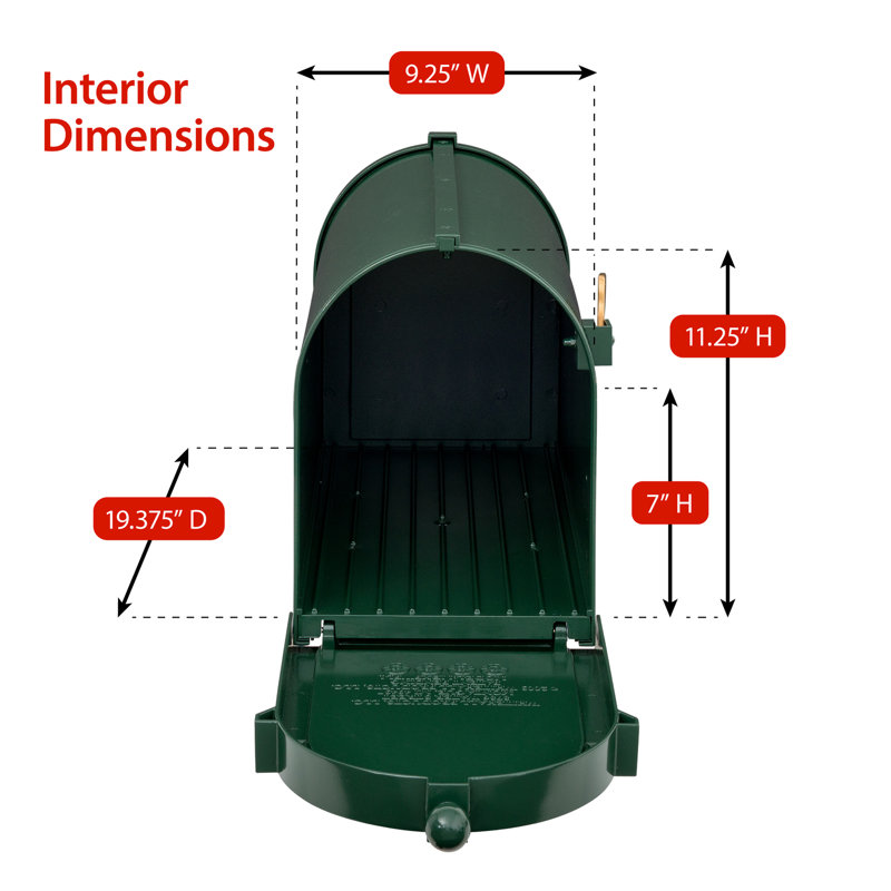 Ultimate Post Mounted Mailbox, Black, Yes