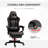 Racing Computer Desk Chair In Brown, Pu Leather, Adjustable, Footrest, Lumbar Support Brown Leather Office Recliner Chair,