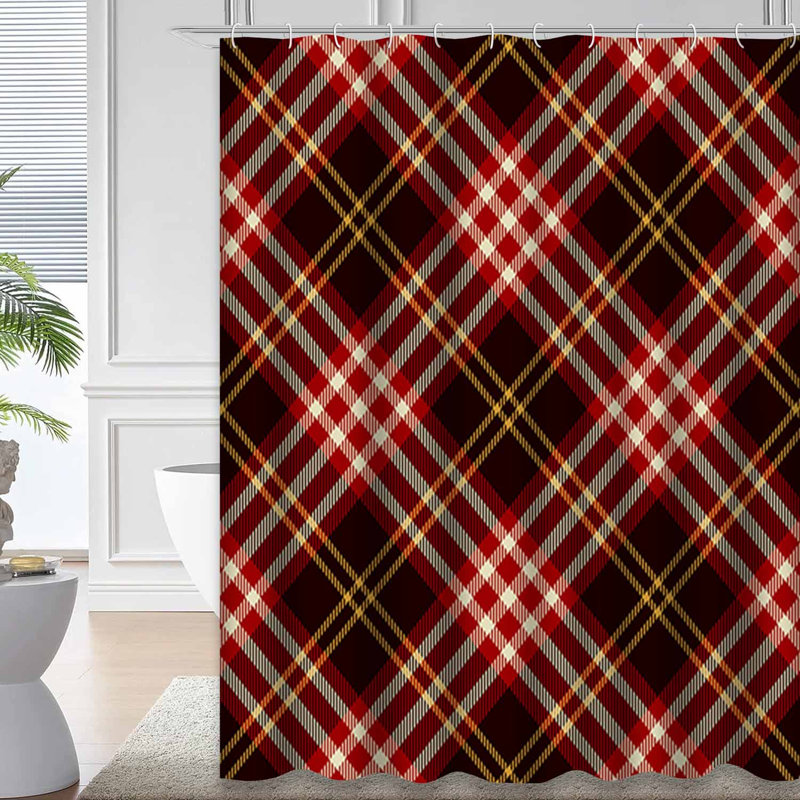Rideau de douche Tartan, L 72 po x l 72 po