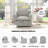 Romines 29.7" W Modern Soft Stripe Upholstered Swivel Barrel Chair with Removable Cushion-1668754848