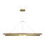 Sean Lavin Grace LED Ring Chandelier in Hand Rubbed Antique Brass/Natural Oak with Wood shade-470040046