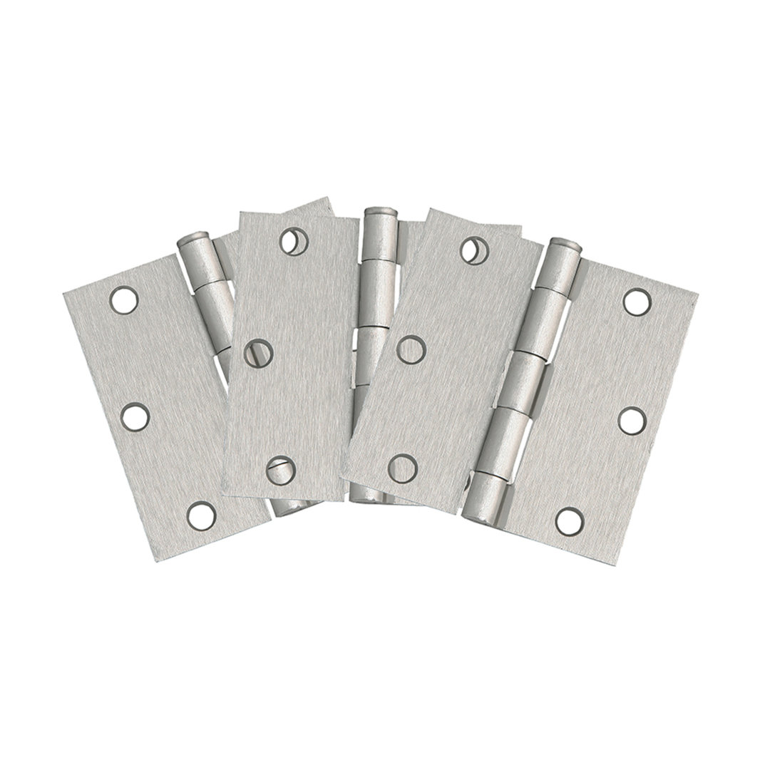 3.5" H x 3.5" W Butt Bearing Door Hinges (Set of 3) Design House 