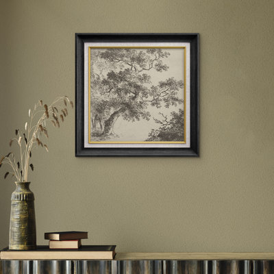 Croquis d'arbre classique, illustrations de ferme monochromes rustiques, campagne française