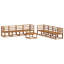 Vidaxl Outdoor Sofa Set 9 Pcs Solid Acacia Wood Garden Terrace Seating Modern