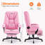 Fauteuil de jeu ergonomique avec accoudoirs réglables et repose-pieds rétractable-129847037