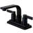 Kingston Brass NuvoFusion Two-Handle 2-Hole Deck Mount 4" Centerset Bathroom Faucet with Push Pop-Up-29271998