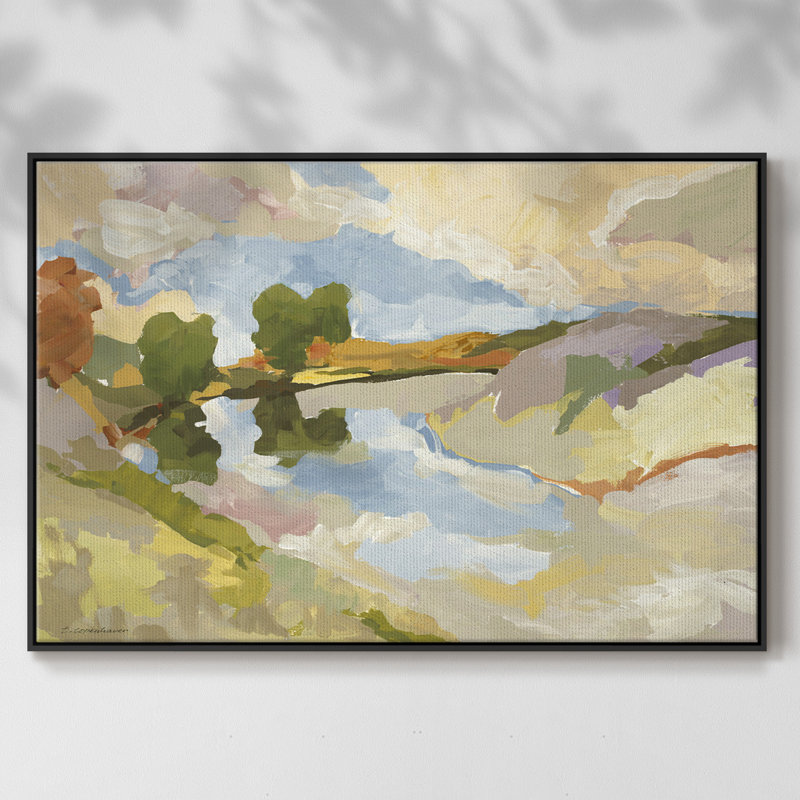 Uplands I, reproduction d'art sur toile, H 25 po x l 37 po x P 2 po, Noir
