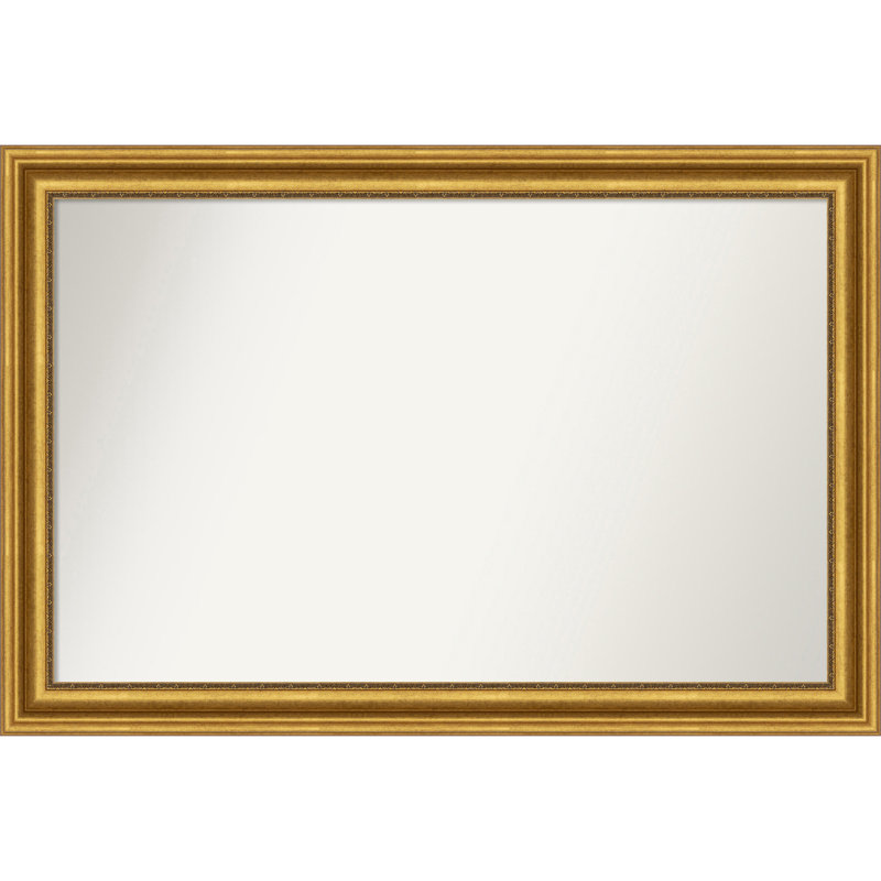 Miroir de salle de bain Jashawna, 34,75 po x 51,75 po, Doré