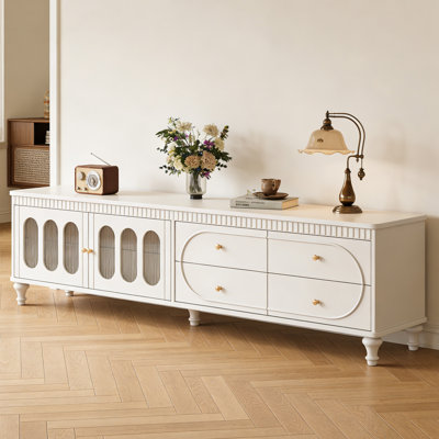 French-style vintage storage TV cabinet