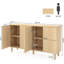 Buffet 59,74 "moderne en noyer avec rangement-1208344982