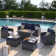 5-Person Outdoor Seating Group With Fire Pit Table