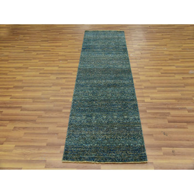 Thyler One-of-a-Kind Runner 2'6" X 8' Runner Wool Area Rug Green